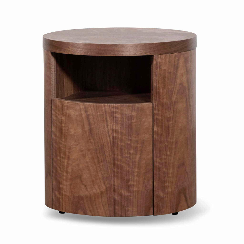 Wooden round deals bedside table