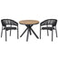 CDT10309-ID 90cm Round Charcoal Outdoor Dining Table - Natural