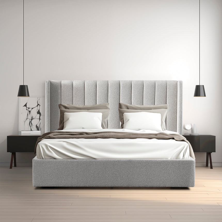 CBD10050-MI King Bed Frame - Wide Base in Clay Grey