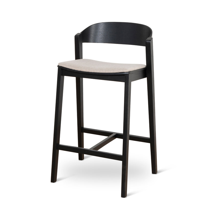 CBS10125-FH Fabric Bar Stool - Full Black