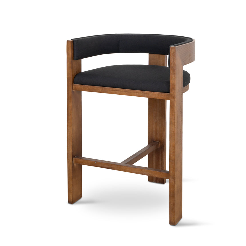 CBS10125-FH Fabric Bar Stool - Full Black