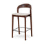 CBS10181-SD 65cm Dark Brown Bar Stool - Beige (Set of 2)