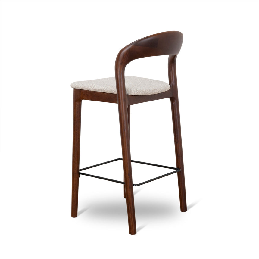 CBS10181-SD 65cm Dark Brown Bar Stool - Beige (Set of 2)