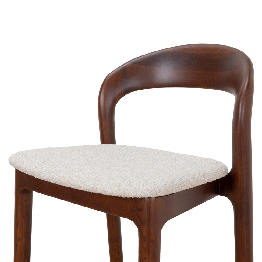 CBS10181-SD 65cm Dark Brown Bar Stool - Beige (Set of 2)