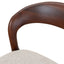 CBS10181-SD 65cm Dark Brown Bar Stool - Beige (Set of 2)