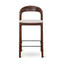 CBS10181-SD 65cm Dark Brown Bar Stool - Beige (Set of 2)