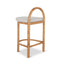 CBS10200-LJ 65cm Natural Bar Stool - Clay Grey