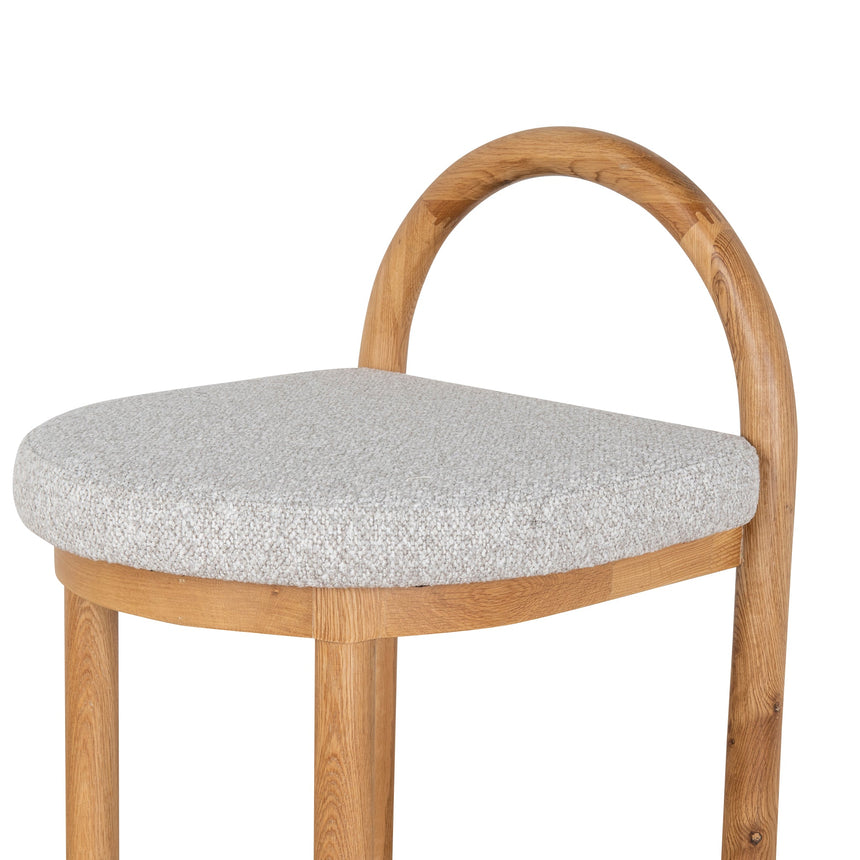 CBS10200-LJ 65cm Natural Bar Stool - Clay Grey