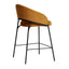 CBS10220-FH Black Bar Stool - Orange Gold Seat