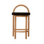 CBS10257-LJ 66cm Natural Bar Stool - Black Seat