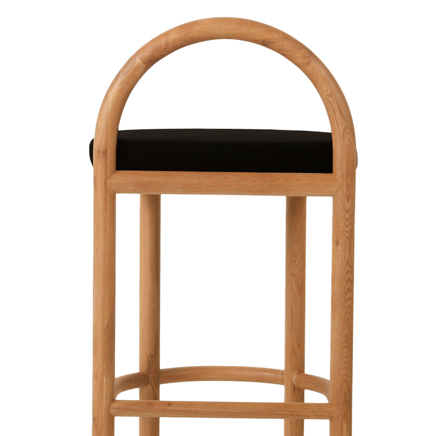 CBS10257-LJ 66cm Natural Bar Stool - Black Seat