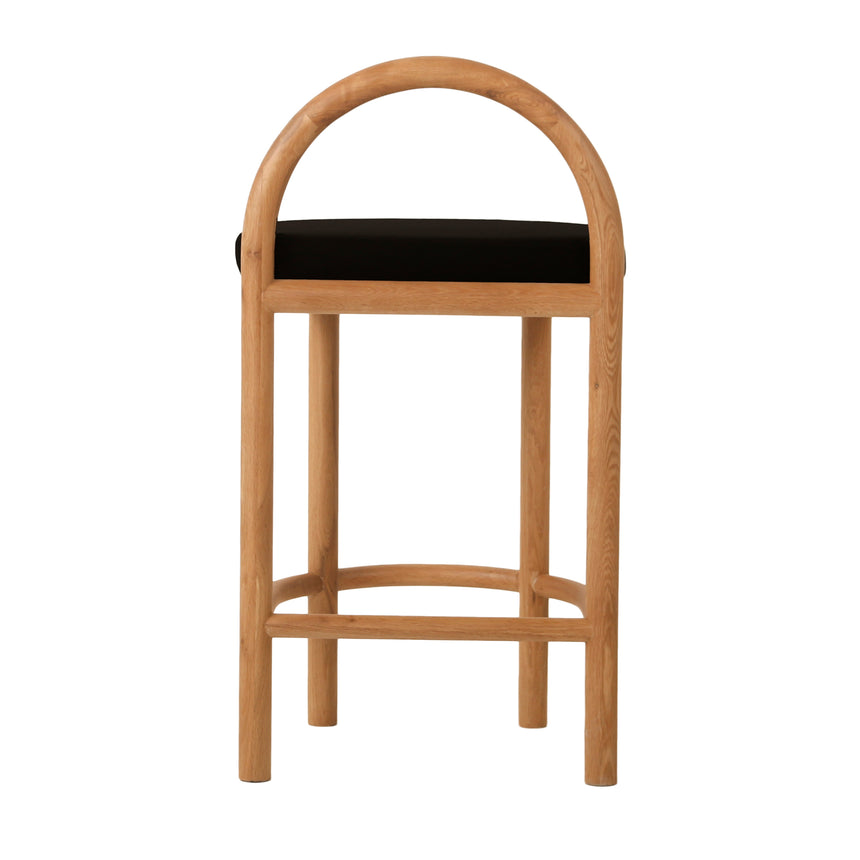 CBS10257-LJ 66cm Natural Bar Stool - Black Seat