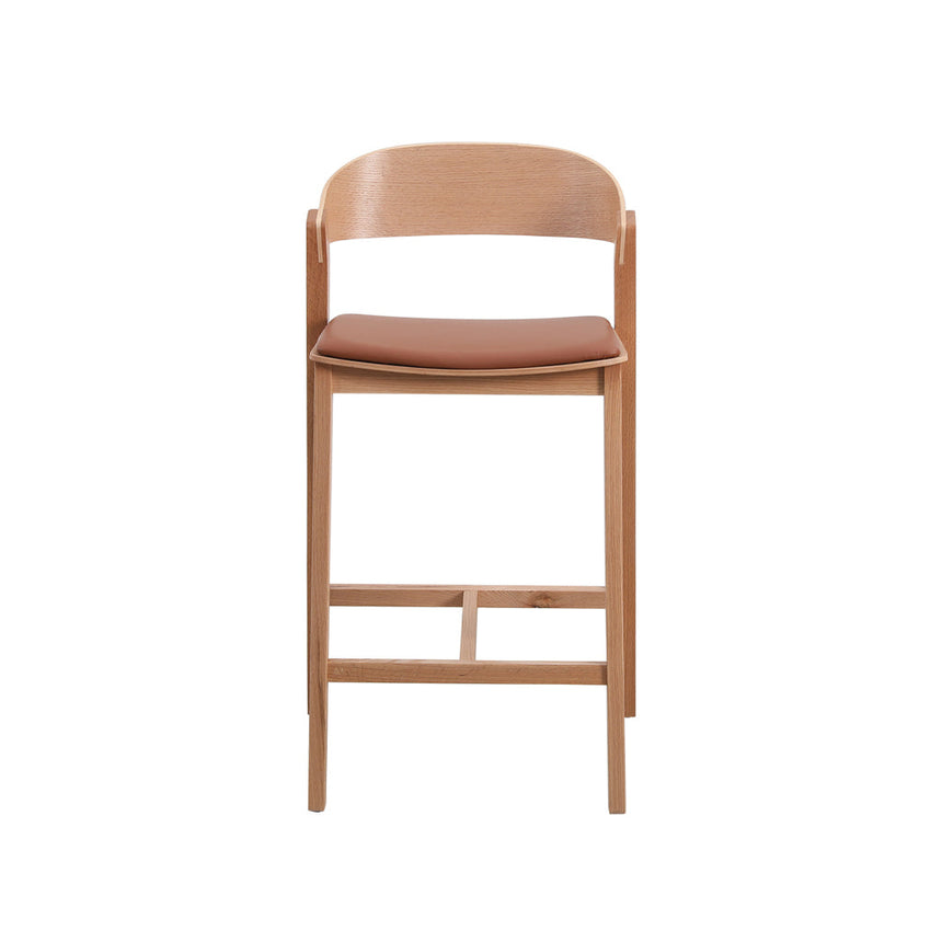 CBS10292-SD Natural Bar Stool - Brown Seat