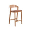 CBS10292-SD Natural Bar Stool - Brown Seat