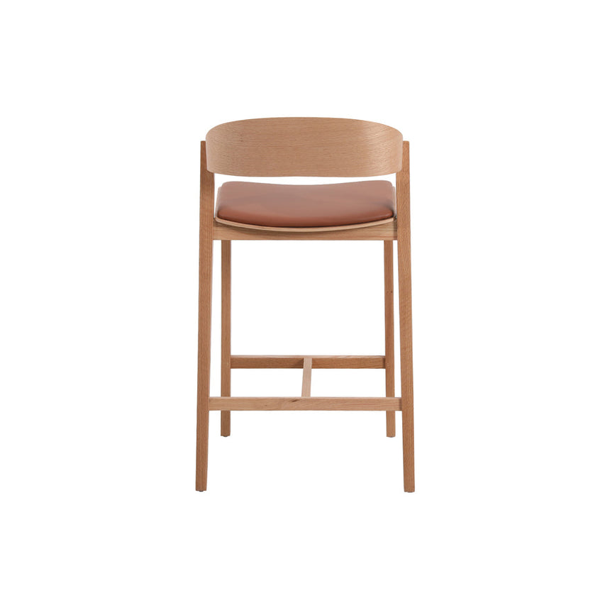 CBS10292-SD Natural Bar Stool - Brown Seat