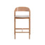 CBS10293-SD Natural Bar Stool - Grey Seat