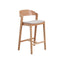 CBS10293-SD Natural Bar Stool - Grey Seat