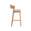 CBS10293-SD Natural Bar Stool - Grey Seat