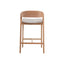 CBS10293-SD Natural Bar Stool - Grey Seat