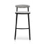 Ex Display - CBS6919-SD 75cm Fabric Bar Stool - Silver Grey and Black Legs-V1