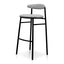 Ex Display - CBS6919-SD 75cm Fabric Bar Stool - Silver Grey and Black Legs-V1