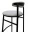 Ex Display - CBS6919-SD 75cm Fabric Bar Stool - Silver Grey and Black Legs-V1