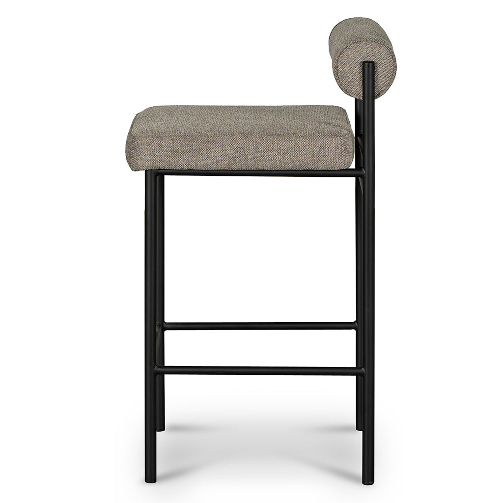 CBS8169-FH 65cm Fabric Bar Stool - Grey (Se... | Calibre Furniture