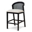 CBS8808-LJ Black Elm Barstool - Light Beige