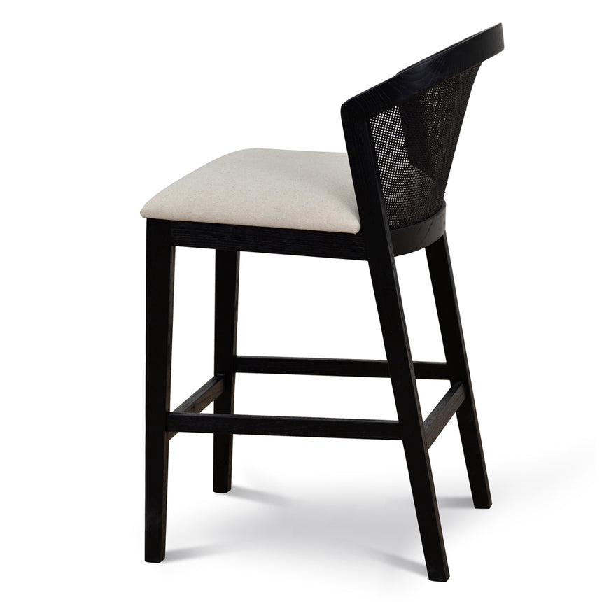 CBS8808-LJ Black Elm Barstool - Light Beige