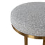 CBS8845-BS 68cm Brushed Gold Bar Stool - Silver Grey Boucle