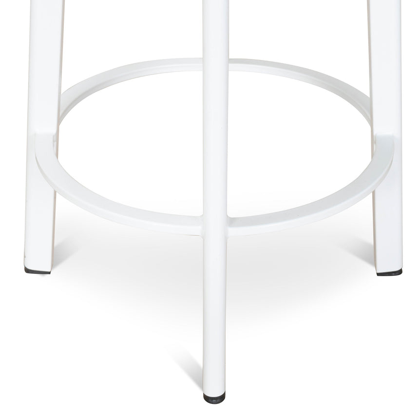 CBS8851-NHx2 65cm Timber Seat Bar Stool - White (Set of 2)