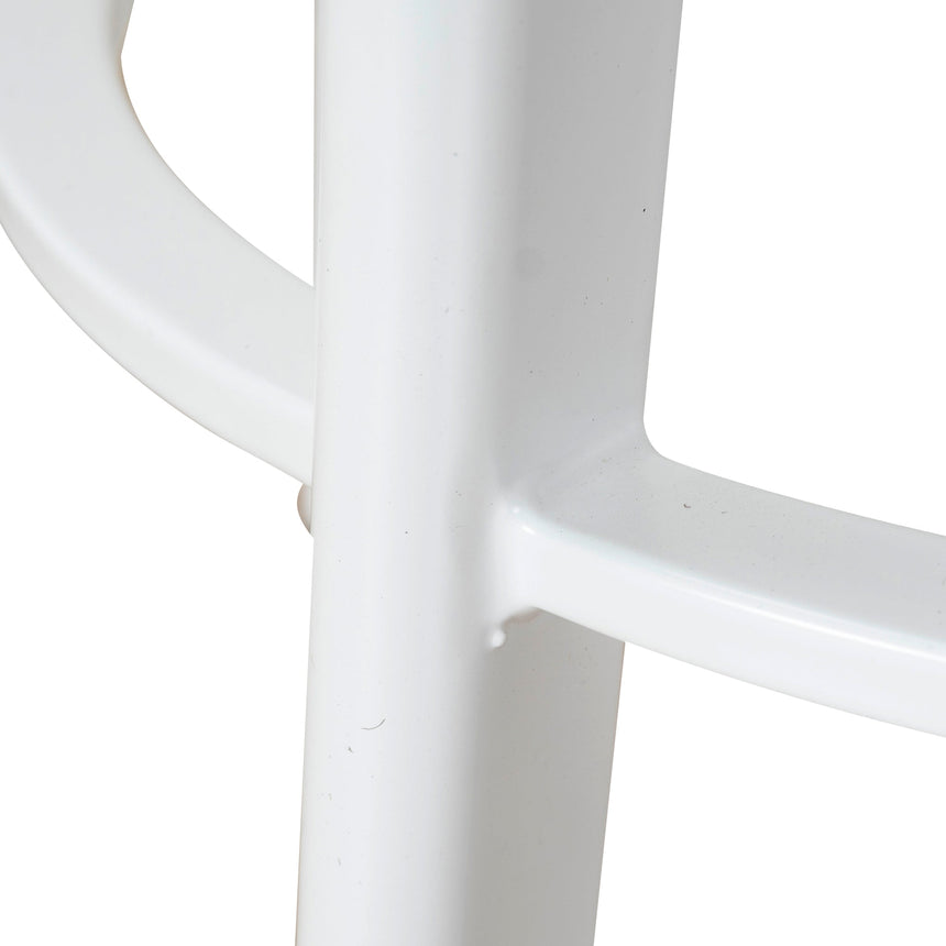 CBS8851-NHx2 65cm Timber Seat Bar Stool - White (Set of 2)