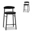 CBS8852-SD 65cm Bar Stool - Full Black (Set of 2)