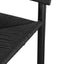 CBS8866-OW 65cm Bar Stool - Full Black with Back Rest