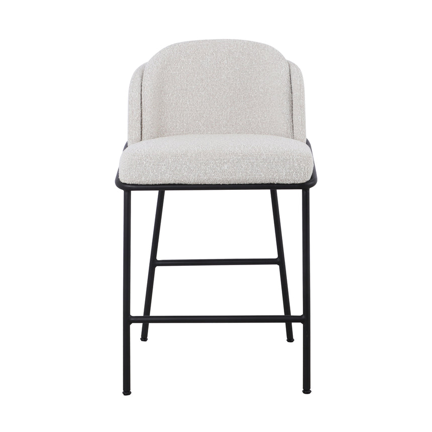 Ex Display - CBS8905-ST 65cm Bar Stool - Pearl Grey Boucle