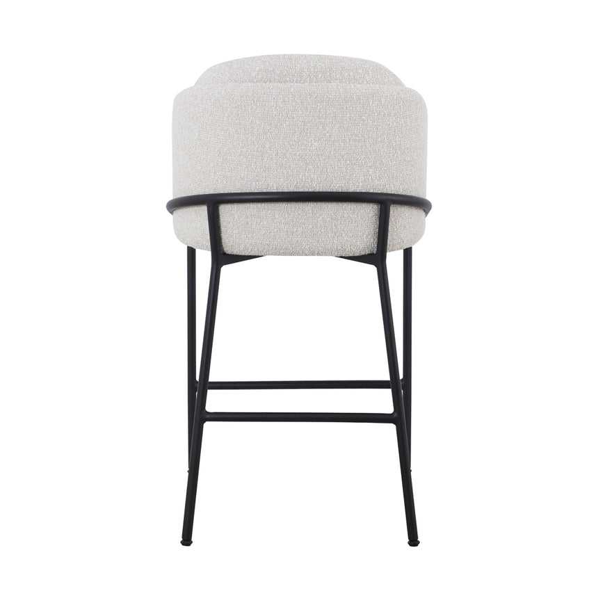 Ex Display - CBS8905-ST 65cm Bar Stool - Pearl Grey Boucle