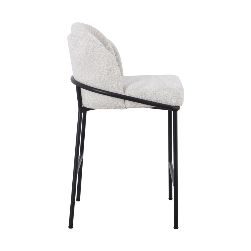 Ex Display - CBS8905-ST 65cm Bar Stool - Pearl Grey Boucle