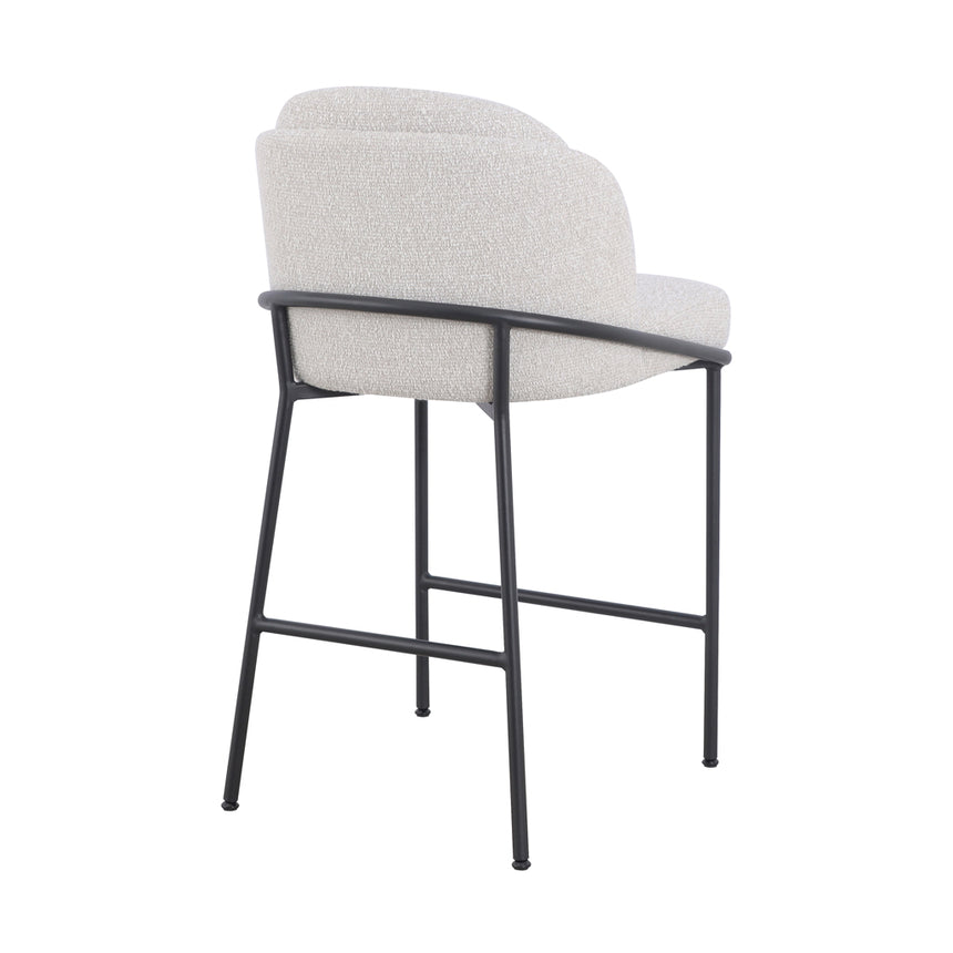 Ex Display - CBS8905-ST 65cm Bar Stool - Pearl Grey Boucle