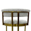 CBS8924-BS Silver Grey Boucle Bar Stool - Golden Base