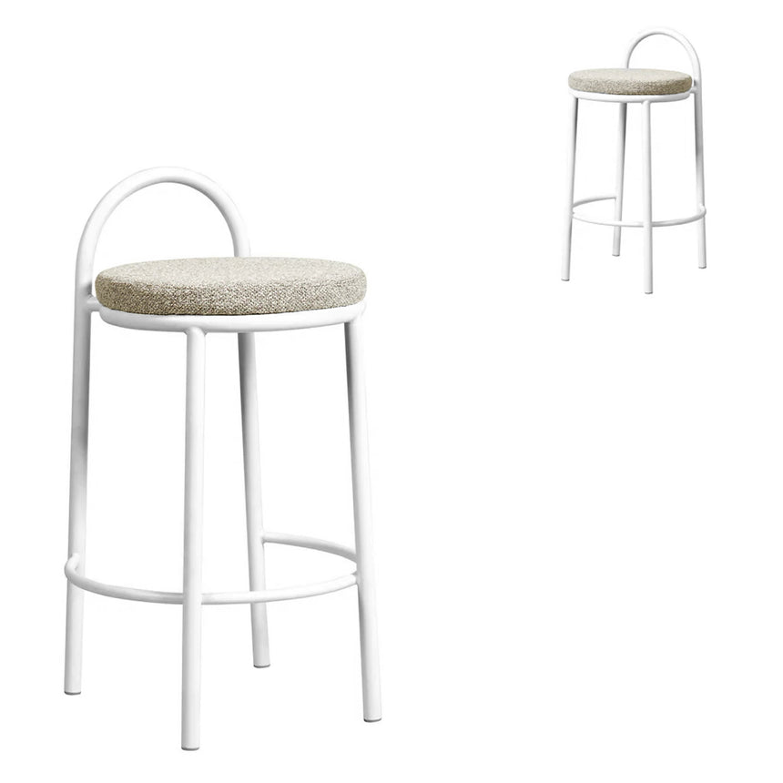 CBS8688-DR 65cm Bar Stool - Full White