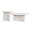 CCF10058-DW Nested Travertine Coffee Table - White