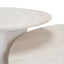 CCF10058-DW Nested Travertine Coffee Table - White