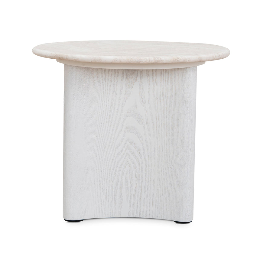 CCF10058-DW Nested Travertine Coffee Table - White