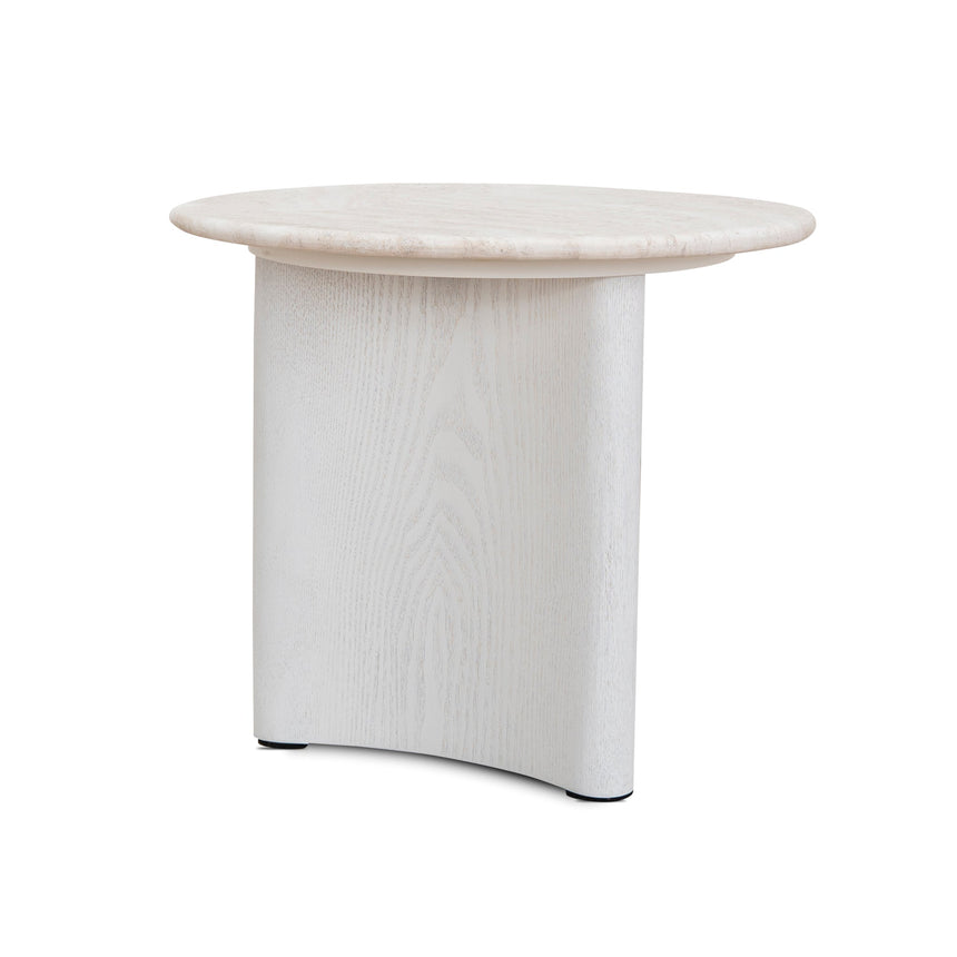 CCF10058-DW Nested Travertine Coffee Table - White