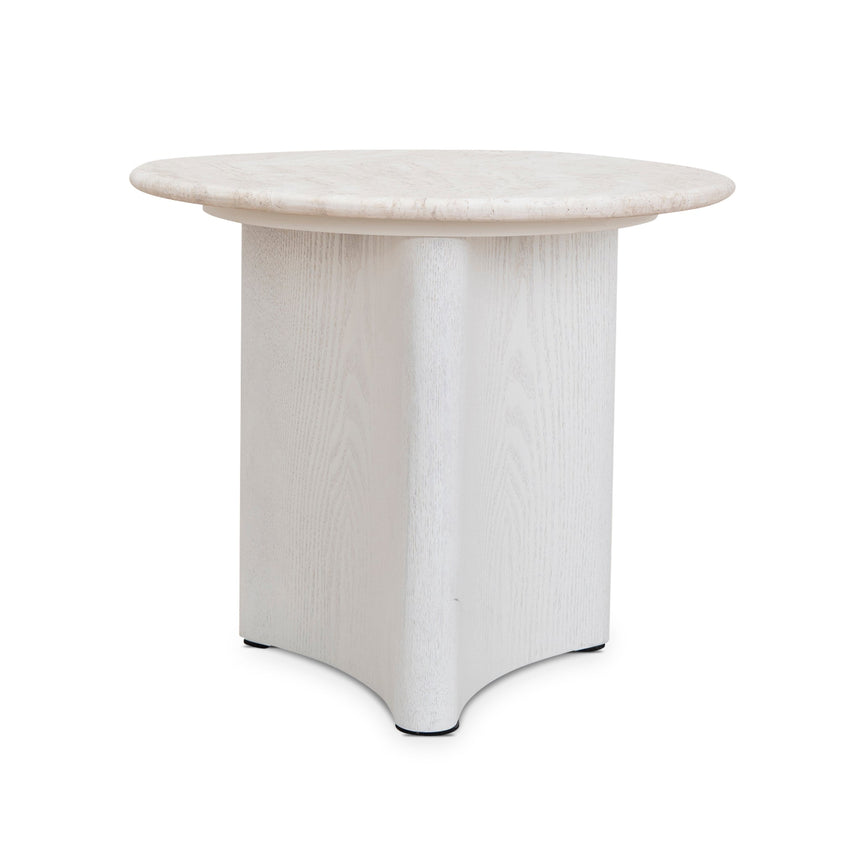 CCF10058-DW Nested Travertine Coffee Table - White