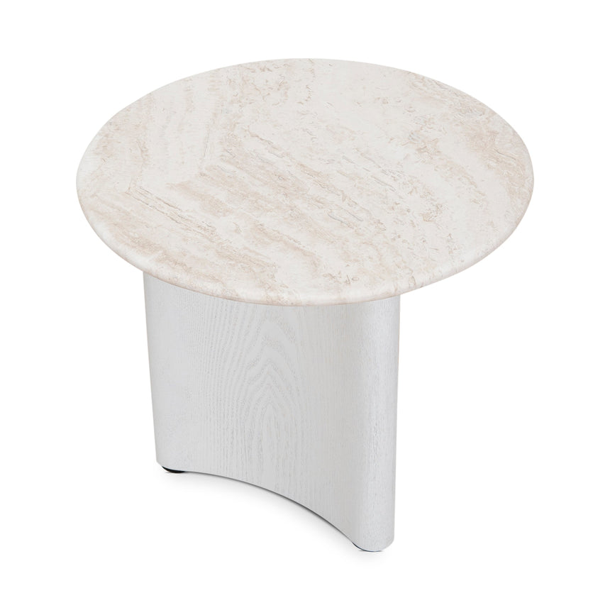 CCF10058-DW Nested Travertine Coffee Table - White