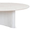 CCF10058-DW Nested Travertine Coffee Table - White