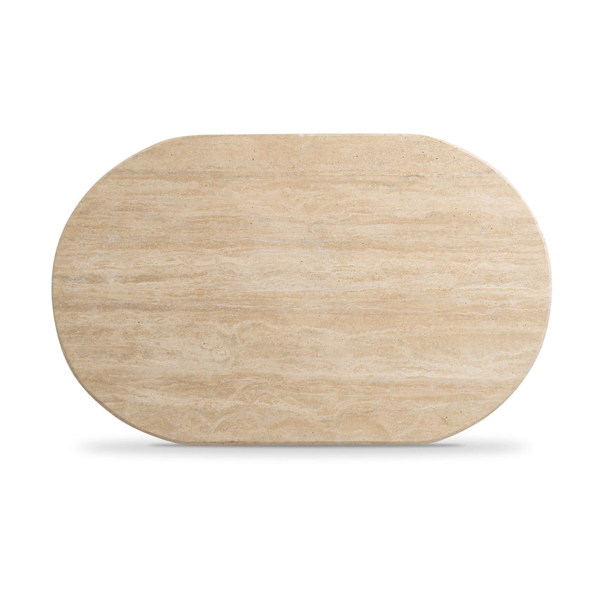 CCF10119-NI 1.2m Oval Travertine Coffee Table - Natural