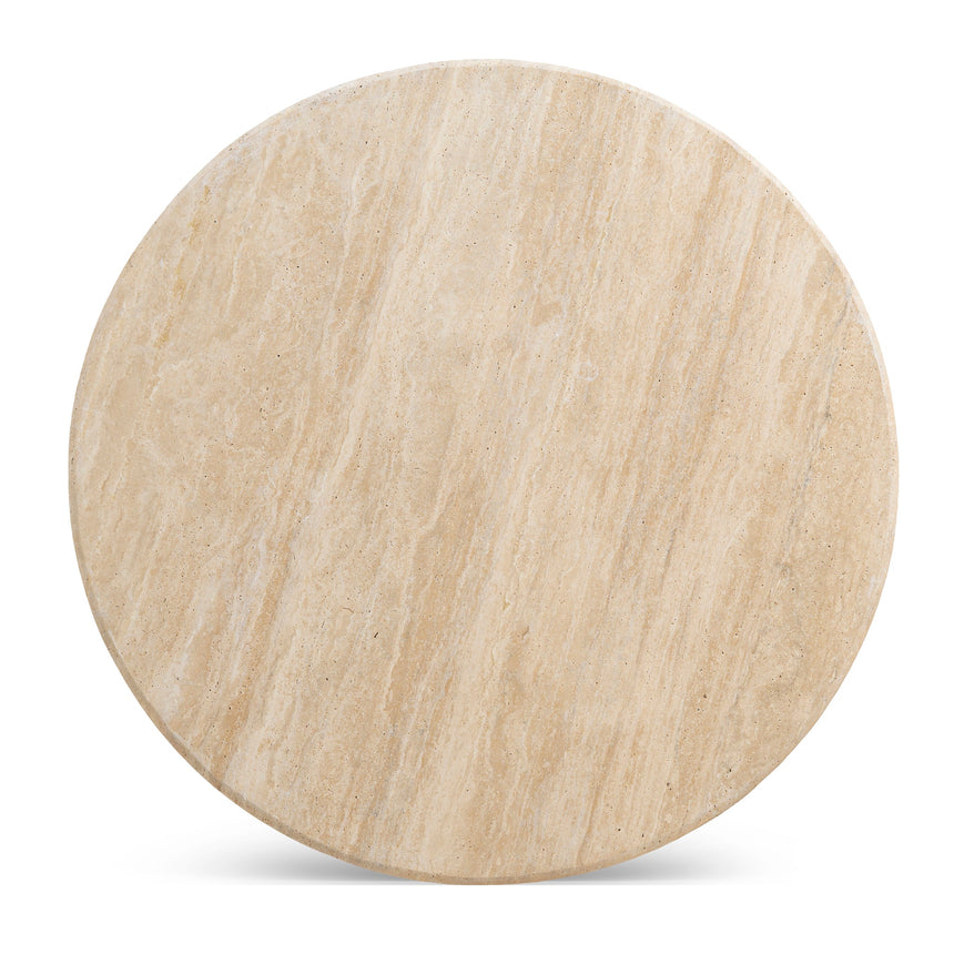 CCF10120-NI 90cm Round Travertine Coffee Table - Natural