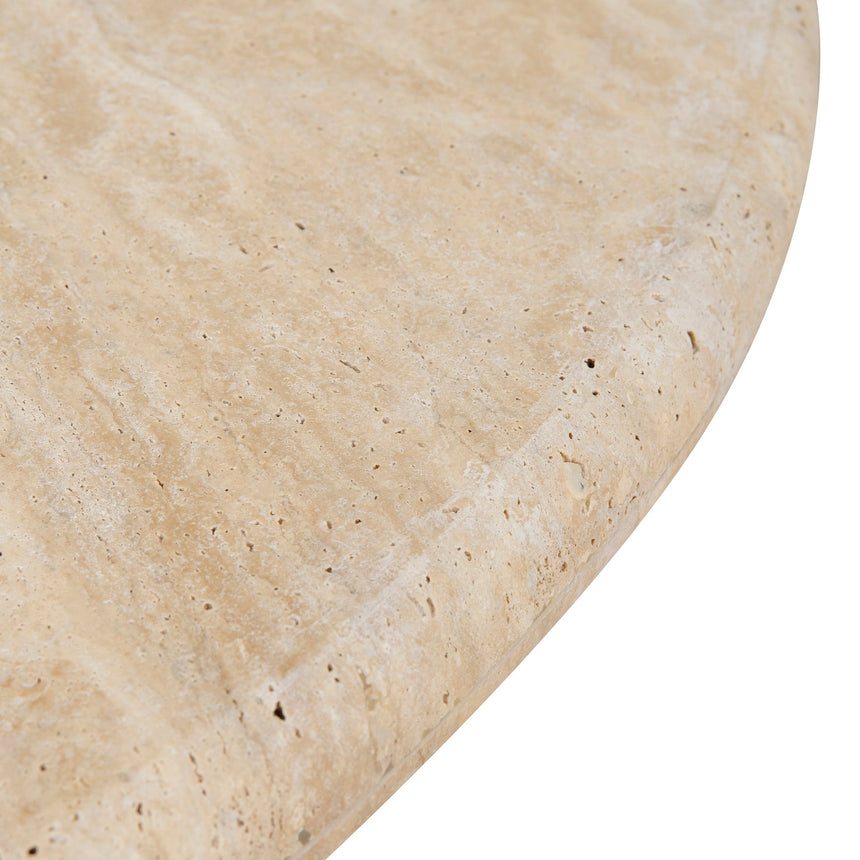 CCF10120-NI 90cm Round Travertine Coffee Table - Natural